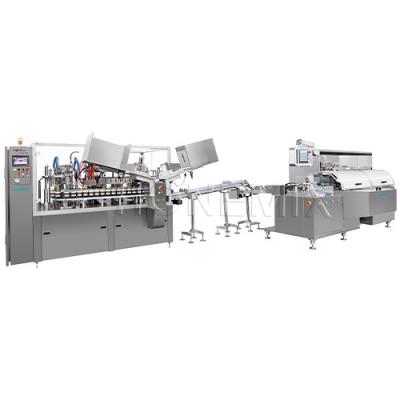 China Automatic High Speed Two Heads Tube Filling Sealing Carton Packing Machine for sale