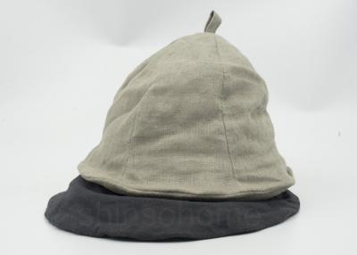 China 100% Linen Beret Peaked Duckbill Hat Grey Dark Blue With Polyester Lining for sale