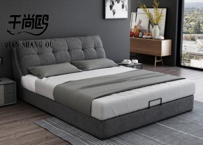 China Luxury Multifunctional Upholstered Storage Platform Bed / Tatami With Fabric Cover for sale