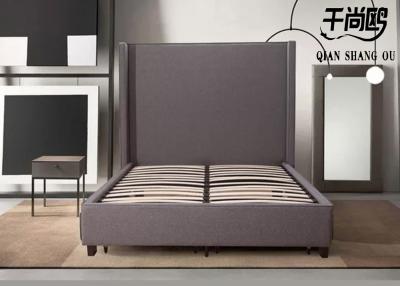 中国 寝室の貯蔵の柔らかいベッドのための引出しが付いている現代高いベッドの頭部およびフィートのベッド 販売のため