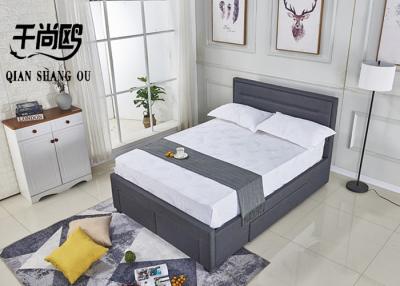 China Modern Headboard Leather Storage Upholstered Super King Size Beds with Drawer for Sale for sale