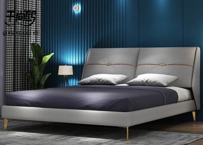 China Double Oversized Upholstered Bed ,  Cushioned Platform Bed With Pillows for sale