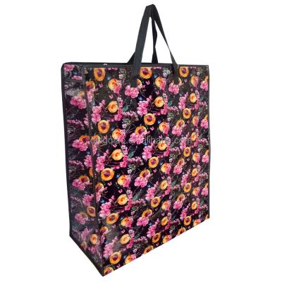 China Grocery Woven Shopper Non Woven Poly Bags Lamination Woven Reusable Shopping Bag for sale