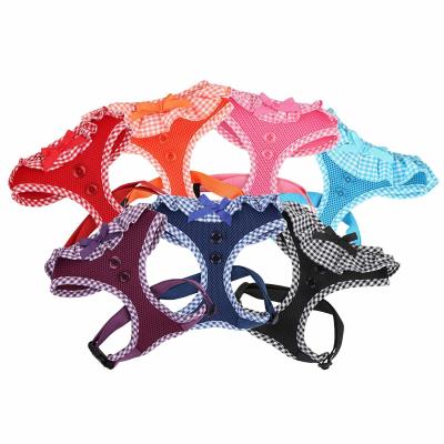 China Soft Easy On And Off Flashing LED Dog Harness With Decorated Ribbons / Buttons for sale