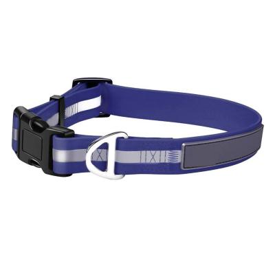 China Easy Cleaning Waterproof Reflective Personalized Dog Collars Polyester Webbing for sale