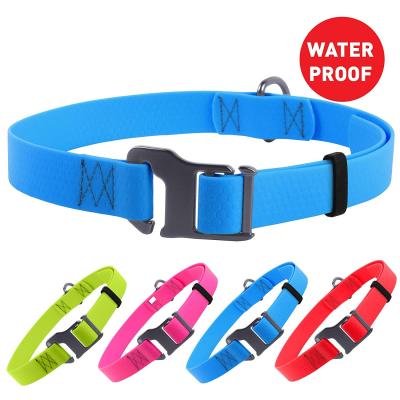 China Colorful Water Resistant Dog Collars Stylish Skin Friendly Neck Girth 14
