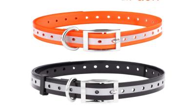 China TPU Waterproof Dog Collars With Buckles Adjustable Replacement Strap Soft Belt for sale