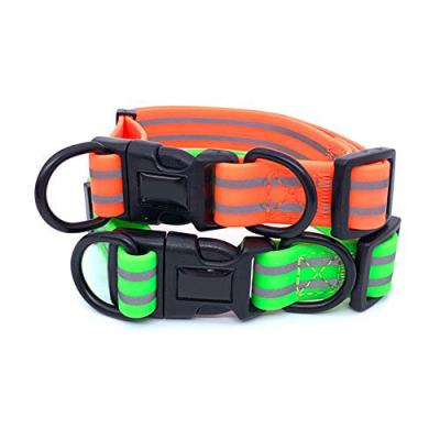 China Anti Rust Waterproof Dog Collars , Odor Resistant Dog Collars With Reflective Stripe for sale