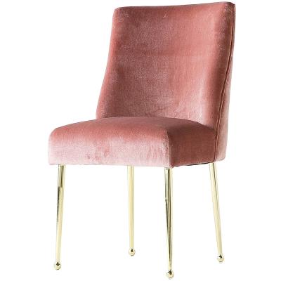 China Pink velvet fabric upholstered wedding chairs supplier privide event design chairs and party hire price for sale