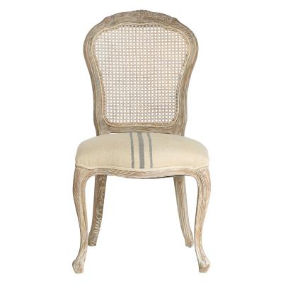 China new craved oak wood chair with rattan back for luxury event and weddings decorations use for sale