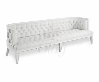 China Elegant Wooden Sofa Dubai white Wedding Furniture Sofa and Event Rental Sofas for Sale for sale