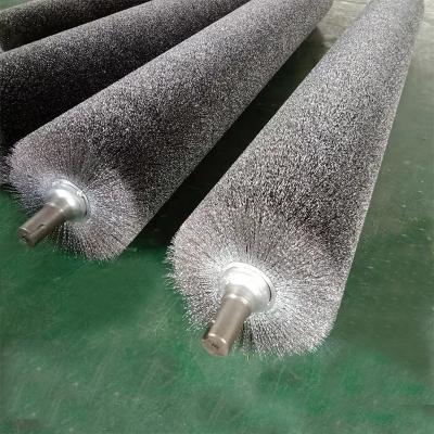中国 Industrial Stainless Steel Wire Roller Brush For Polishing Metal Sheet Treatment 販売のため
