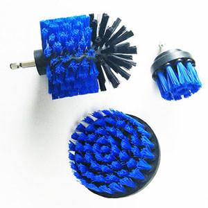 China 3pcs Bathroom Floor Electric Drill Cleaning Brush Plastic Handle for sale