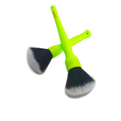 China Ultra Soft Detailing Car Cleaning Brush Set 16.5cm Green Color for sale