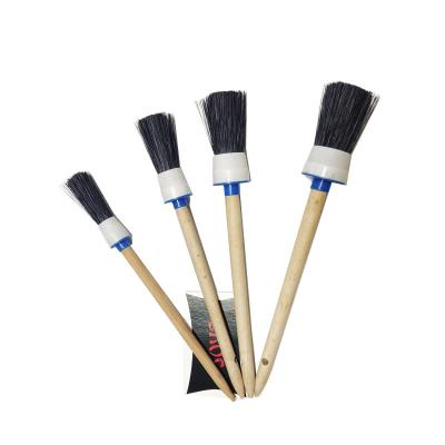 China New Design Replaceable Brush Head 4 Pack Auto Detail cleaning Brush Set for sale