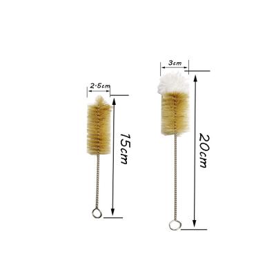 China Round Copper Wire Long Pipe Cleaning Brush 15cm 20cm Eco friendly for sale