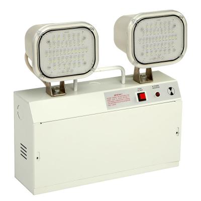 China Battery Powered Twin Head 3014 SMD LED Rechargeable Emergency Light for sale