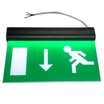China Alumium End Cap Battery Powered Rechargeable Double Sided Exit Signs for sale