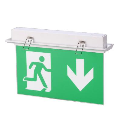 China Ceiling Recessed / Hanging Maintained Double Sided Exit Signs With ABS Casing for sale