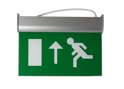 China Running Man Graphics Exit Sign With Emergency Lights , 3 Hours Operation for sale