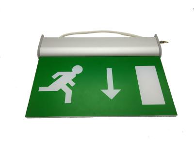 China 110V / 220V Double Sided Exit Signs Self Testing Running Man Emergency Light Maintained for sale