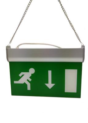 China Aluminous Rechargeable Acrylic Plate Double Sided Exit Signs For Emergency for sale