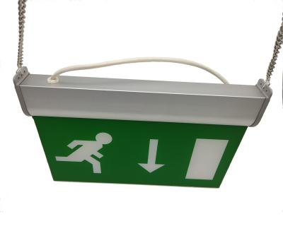 China LED Suspending Double Sided Emergency Exit Sign With 3 Hours Operation for sale