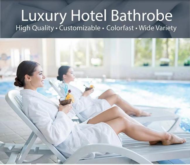 New Shawl Collar Blue Color SPA Bathrobe for Stars Hotel