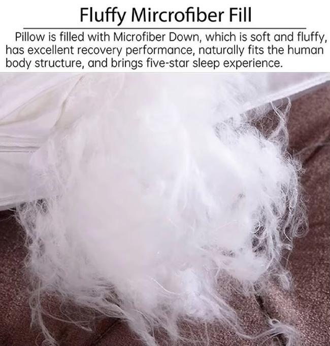 Good Price White Color Full Cotton Microfiber Pillow Inner