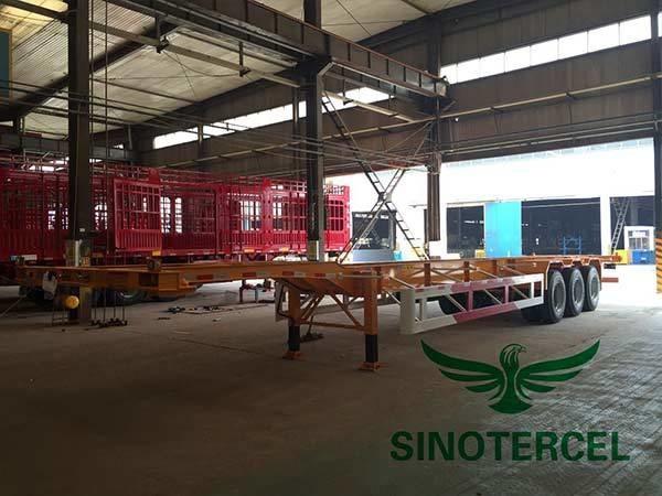 Quality Skeletal Type Container Semi Trailer 60T 40 Ft Flatbed Semi Trailer for sale