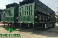 Quality 3 Axles Sidewall Semi Trailer 30-60Tons 40ft Shipping Container Trailer for sale