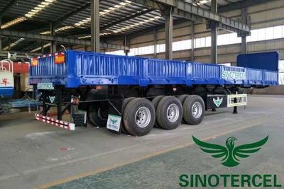 China Semi-reboque de parede lateral para transporte de paletes 20000 kg-70000 kg Reboque de contentores de carga à venda