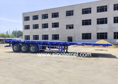 China 40 pés de cama plana semi-reboques 3 eixos de cama plana para semi-caminhões à venda