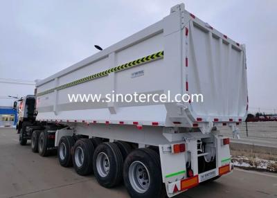 China 7500mm Semi Tipper Trailer 10mm Bottom Floor Tipping Trailers for sale