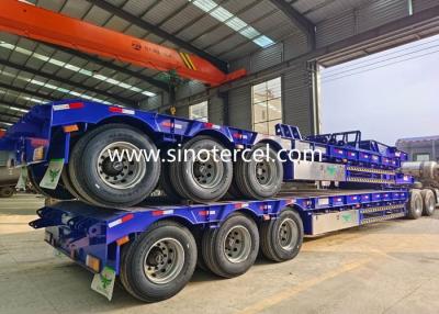 China ISO CCC SGS Semi Lowbed Trailer 30t 100t 3 Axle Low Bed Trailer for sale