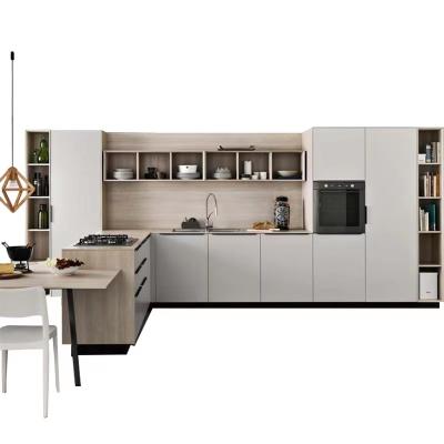 China Integrated Solid Wood Contemporary Kitchen Cabinets Telescopic for sale