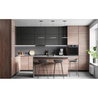 China Integral Modern Solid Wood Cabinet Hotel Kitchen Cabinet for sale