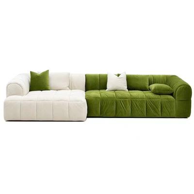 China Double Sided Fabric Frosted Retro Velvet Sofa Square Combination for sale