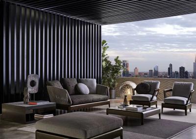 China poolside Luxury Hotel Furniture Sun Bed Lounger Set High Backrest Garden Poolside Furniture for sale