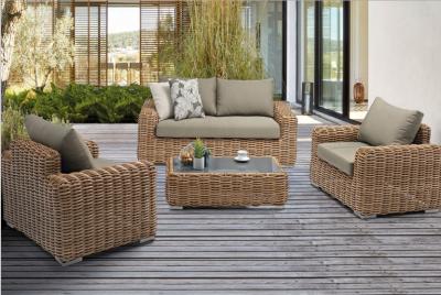 China Rota de mimbre Sofa Set de los muebles del sistema del jardín al aire libre de lujo moderno del hotel en venta