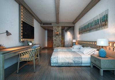 China Commercial Luxury Hotel Suite Wooden Bedroom Furniture Set Custom à venda