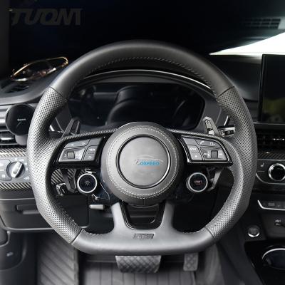 China Perforated Smooth Leather Audi R8 Steering Wheel Plain Weave 350mm for sale