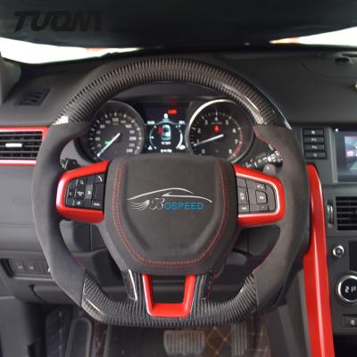 China Alcantara Red Stripe Range Rover Sport Steering Wheel Custom Size Plain Weave for sale