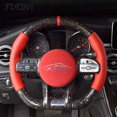 China PU Amg Carbon Fiber Mercedes Benz Steering Wheel 2022 Custom for sale