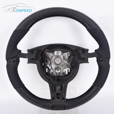 China Matte Black Custom Porsche Carbon Fiber Steering Wheel 12K Twill Weave for sale