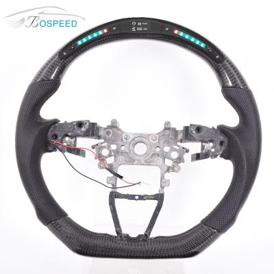 China Round Style Honda Carbon Fiber Steering Wheel Civic Plain Weave LED Display for sale