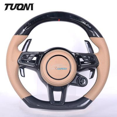 China Carbon Fiber Porsche Cars Steering Wheel Macan Cayenne for sale
