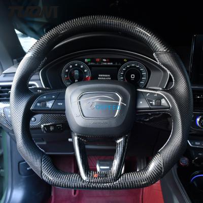 China Audi Q5 Q7 Carbon Fiber Steering Wheel customized Shape for sale