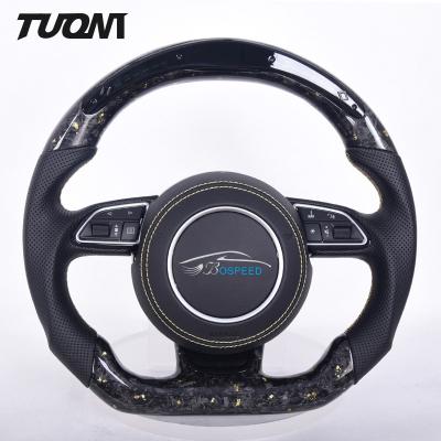 China Leather Carbon Fiber Steering Wheel Audi Models RS3 RS4 RS5 RS6 With LED for sale
