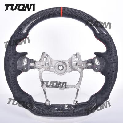 China Easy Installation Toyota Carbon Fiber Wheel with Black Perforated Leather for sale